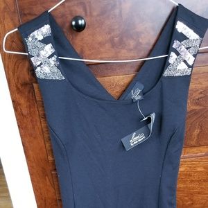 Motherhood Maternity Black & Sequins Dress